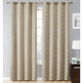 thumbnail image 1 of THD Peamont Lattice Thermal Energy Efficient Room Darkening Privacy Grommet Curtain Panels - Pair, 1 of 58