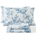 thumbnail image 1 of THD Rose Toile Floral Bed Sheets - 4 Piece Bed Sheet Set - Wrinkle Resistant & Ultra Soft - Fits Mattresses up to 15 Inches Deep, 1 of 1