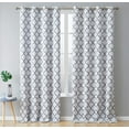 thumbnail image 1 of THD Royal Lattice Decorative Privacy Room Darkening Grommet Window Drapes Curtain Panels - Pair, 1 of 53