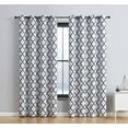 thumbnail image 1 of THD Royal Lattice Decorative Privacy Room Darkening Grommet Window Drapes Curtain Panels - Pair, 1 of 7