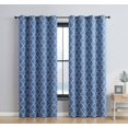 thumbnail image 1 of THD Royal Lattice Decorative Privacy Room Darkening Grommet Window Drapes Curtain Panels - Pair, 1 of 53