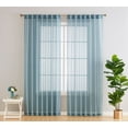 thumbnail image 1 of THD Scarlett Semi Sheer Pocket Top & Back Tab Lightweight Window Curtains Drapery Panels, 2 Panels, 1 of 4