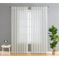 thumbnail image 1 of THD Scarlett Semi Sheer Pocket Top & Back Tab Lightweight Window Curtains Drapery Panels, 2 Panels, 1 of 4