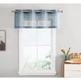 thumbnail image 1 of THD Serena Faux Linen Textured Semi-Sheer Grommet Window Valance Topper for Kitchen & Basement Windows- 54 W x 18 L, 1 of 31