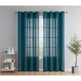 thumbnail image 1 of THD Serena Faux Linen Textured Semi Sheer Transparent Window Grommet Long Thick Curtain Panels, Pair, 1 of 4
