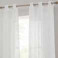 thumbnail image 1 of THD Sharrie Faux Linen Semi Sheer Light Filtering Transparent Grommet Lightweight Window Curtains Drapery Panels for Bedroom, Dining Room & Living Room, 2 Panels (37 x 96 Inch, White), 1 of 8