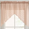 thumbnail image 1 of THD Sofia Floral Rod Pocket Lace Short Cafe Swags for Small Windows - 28 x 36 Inch Length (Blush Pink Swags, Set of 2), 1 of 6