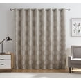 thumbnail image 1 of THD Sophia Taupe Damask Grommet Blackout Sliding Glass Door Curtain, 100 x 84 in, 1 of 30