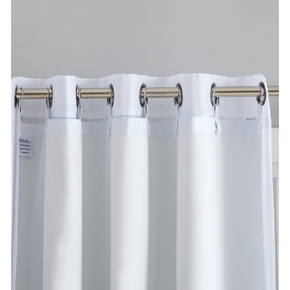 THD White Thermal 100% Blackout Curtain Liner for Complete Darkness, Energy Efficiency, & Privacy - Grommet or Rod Pocket - 2 Panels