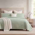 thumbnail image 1 of THD Winston - 3 Piece Full Queen Size Quilt Set, Lightweight Queen Bedspread Coverlet Set (Full/Queen, Sage Green), 1 of 8