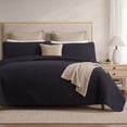 thumbnail image 1 of THD Winston - 3 Piece King Size Quilt Set, Lightweight King Bedspread Coverlet Set (King, Black), 1 of 6