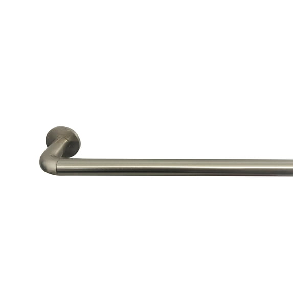 THD Wrap Around Room Darkening Grommet Curtain Rod - Adjustable Telescoping Curtain Rod - Sturdy Rustproof Pipe 1" Diameter for Heavier Blackout Drapes - 28" to 48" Inch - Silver/Nickel