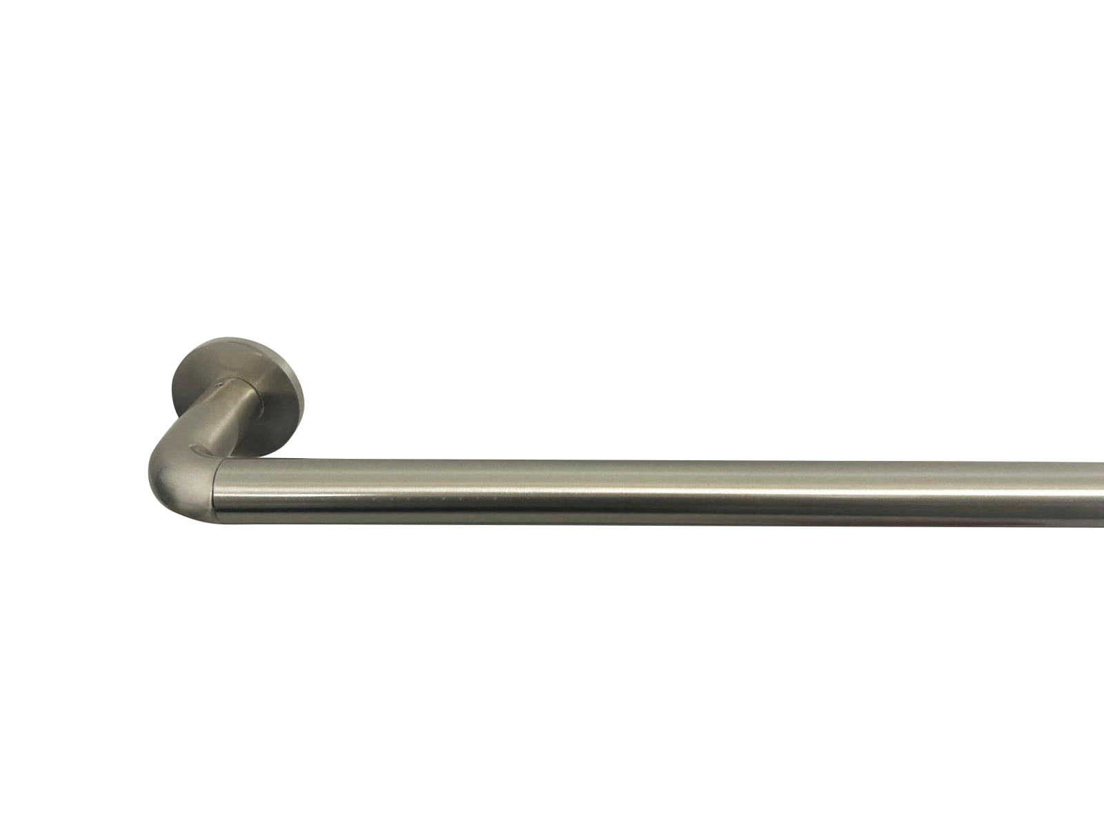 Silver Gloss Adjustable Stainless Steel Curtain Rod, 86" to 144"