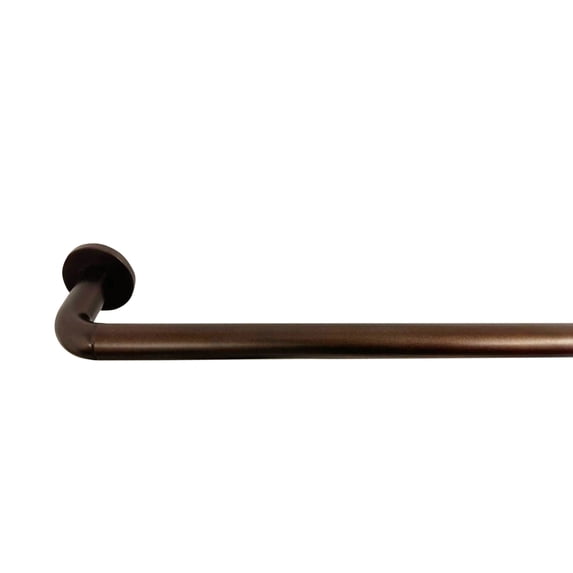 THD Wrap Around Room Darkening Grommet Curtain Rod & Bracket Set - Adjustable Telescoping Curtain Rod - Sturdy Rustproof Pipe 1" Diameter for Heavy Blackout Drapes - 86" to 144" Inch - Bronze