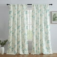 thumbnail image 1 of THD Yasmine Floral Room Darkening Rod Pocket Light Filtering Curtain Panels - Set of 2, 1 of 7