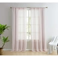 thumbnail image 1 of THD Zoey Faux Linen Textured Semi Sheer Window Rod Pocket Thick Curtains Drapery Panels, 2 Panels, 1 of 82