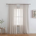 thumbnail image 1 of THD Zoey Faux Linen Textured Semi Sheer Window Rod Pocket Thick Curtains Drapery Panels, 2 Panels, 1 of 9