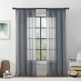 thumbnail image 1 of THD Zoey Faux Linen Textured Semi Sheer Window Rod Pocket Thick Curtains Drapery Panels, 2 Panels, 1 of 7