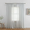 thumbnail image 1 of THD Zoey Faux Linen Textured Semi Sheer Window Rod Pocket Thick Curtains Drapery Panels, 2 Panels, 1 of 9