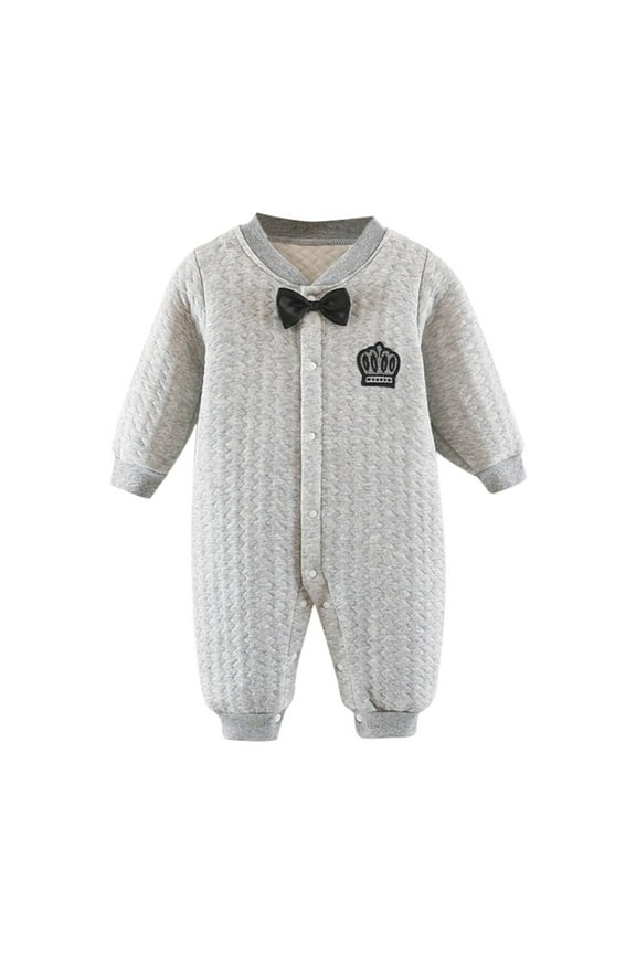 Baby Boy Outfits,Baby Boy Clothes,Boys Clothes Newborn Onesie Long Sleeve Print Romper Jumpsuit Outfit Gray 3-6 Months