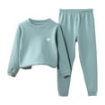 thumbnail image 1 of THDHVS Baby Boy Outfits,Boys Suit,Cute Clothes for Girls Sweatsuit Sets Crewneck Casual Sweatpants 2 Piece Outfits Sweatshirt and Pants Navy 6-9 Months, 1 of 3