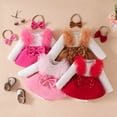 thumbnail image 1 of THDHVS Baby Girl Outfits,Newborn Girl Clothes,Girl Knit Outfits Long Sleeve Ruffle Romper Bow Headband Newborn Infant Fall Clothes Hot Pink 9-12 Months, 1 of 9