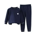 thumbnail image 1 of THDHVS Baby Girl Outfits Toddler Children Sweatshirt Two Piece Set Children Casual Clothes for Small and Medium Children Dark Blue 1 Years, 1 of 3