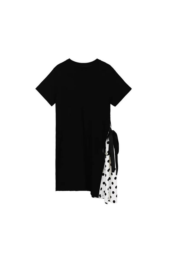 Baby Shower Dress,Maternity Dress,Women's Print Casual Short Sleeve Maternity Dress Patchwork Pregnancy Fashion Clothes Black L