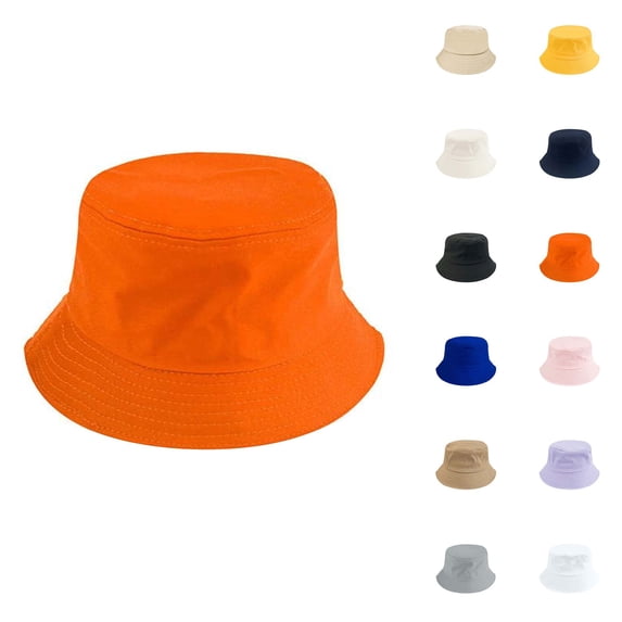 THDHVS Kids Hats,Solid Color Family Matching Bucket Hat Pure Cotton Breathable No Strap Casual Sun Hat for Baby Kids,Toddler Hat Purple Free Size