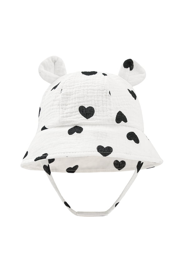 Baby Sun Hat Toddler Infant Summer Sun Protection Fashion Print Outdoor Hat-hat Cute Bear Ears Sunscreen Hat Cap