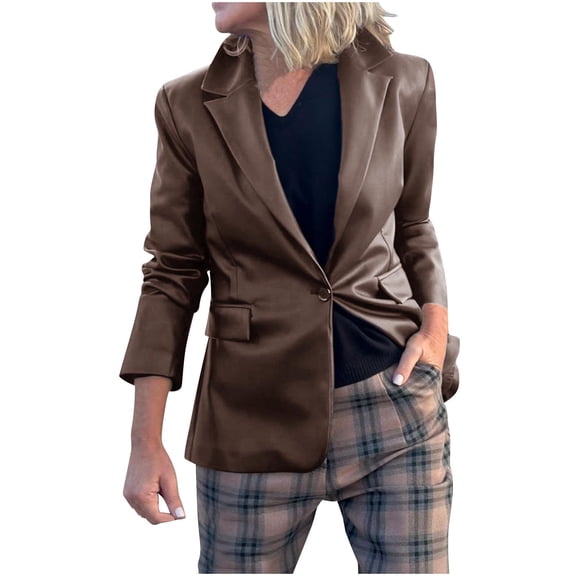 THDHVS Leather Jacket Women,Jackets for Women,Women's Faux Leather Motorcycle Jacket Trendy Fall Spring Clothes Oversized Zip Up Winter Coat Outerwear Coffee 3XL