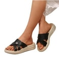 thumbnail image 1 of THDHVS Women's Sandals, Women's Fashion Casual Wrap Around Open Toe Breathable Spring and Summer Hollow Thick Soled Sandals Black7, 1 of 5