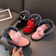 thumbnail image 1 of THDHVS Boots for Girls,Girls Snow Boots,Kid's Toddler Boots Cotton Shoes Keep Warm Avoid Slip Black 2-3 Years, 1 of 5
