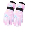 thumbnail image 1 of THDHVS Boys Girls Ski Gloves Fall Winter Toddler Outdoor Windproof Fleece Warm Star Print Cycling Gloves, 1 of 8
