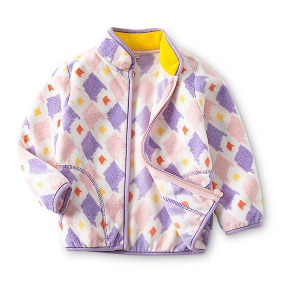 THDHVS Boys Jacket,Jacket for Boys,Toddler Fleece Jacket Hoodless Zip-up with Pocket for Lightweight Warmth Multicolor 12-14 Years