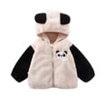 thumbnail image 1 of THDHVS Boys Jacket,Kids Winter Jacket,Kid's Hooded Long Sleeve Top with Warm Zipper Casual and Comfortable Jacket White 6-9 Months, 1 of 3