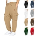 thumbnail image 1 of THDHVS Boys Sweatpants,Thick Fleece Sweatpants Adjustable Drawstring Side Pockets Casual Sports Wear for Boys Winter,Pants for Boys,Brown 4-5 Years, 1 of 8