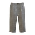 thumbnail image 1 of THDHVS Boys Uniform Pants,Pants for Boys,Boys' Slim Fits Stripe Uniform Pants Trousers Party Performance Pant Gray 12-18 Months, 1 of 4