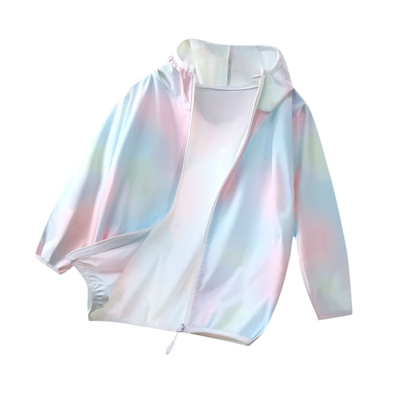 THDHVS Kids Hoodie,Boys Girls Lightweight Jacket Long Sleeve Zip Up Athletic Hoodie Top Fishing Hiking Sun Protection Outwear Pink