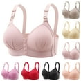thumbnail image 1 of THDHVS Bras for Women No Underwire,Wireless Push Up Tank Bra Front Closure Thin Summer Wear for Moms Everyday,Push Up Bra Purple 46DE, 1 of 3