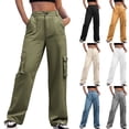 thumbnail image 1 of THDHVS Cargo Pants Women,Pants for Women,Women High Waisted Wide Leg Cargo Pants with Multiple Pockets for Military Style and Casual Wear Blue L, 1 of 9