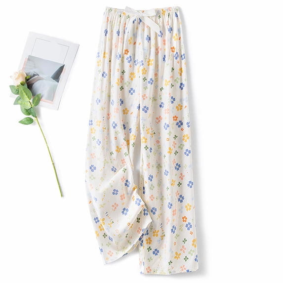 THDHVS Casual Pants for Women,Womens Pants,Women Print Elastic Waist Leisure Pants with Soft Fabric and Comfortable Fits for Home Lounging and Casual Everyday Wear Beige Free Size