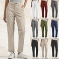 thumbnail image 1 of THDHVS Casual Pants for Women,Women's Pants,Womens Solid Hyper Stretch Comfortable Slim Straight Leg Work Casual Pants with Pockets Navy 5XL, 1 of 8