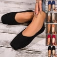 thumbnail image 1 of THDHVS Casual Shoes for Women,Womens Dress Shoes,Women Solid Color Slip On Flats with Cutout Vamp Square Toe Comfortable Beige, 1 of 10