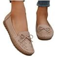 thumbnail image 1 of THDHVS Casual Shoes for Women,Womens Dress Shoes,Women’s Flat Round Toe Dress Shoes Casual Slip Rope Loafer Pink 7, 1 of 7