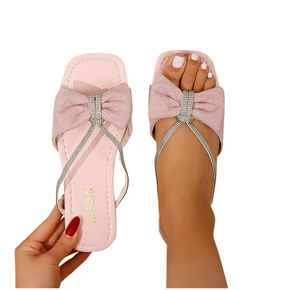 THDHVS Womens Dress Shoes,Sandals Women,Open Toe Sandals Party Wedding Shoes for Womens Pink 8.5