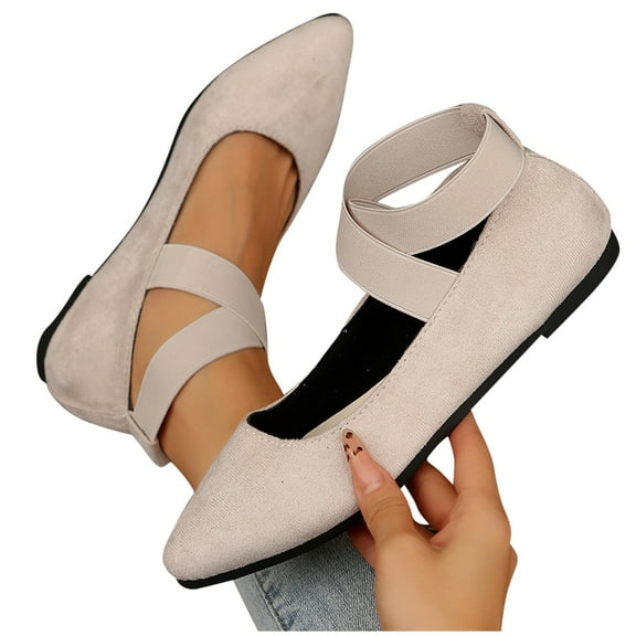 THDHVS Women's Sandals,Dress Shoes for Women,Women's Fashion Casual Summer New Solid Color Strap Comfortable Slip-On Sandals Beige 6