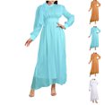 thumbnail image 1 of THDHVS Dresses for Women, Plus Size Women Fashion Solid Color Long Sleeve Dress Crewneck Casual Orange, 1 of 3