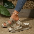 thumbnail image 1 of THDHVS Wedge Sandals for Women,Casual Solid Color Fish Mouth Wedge Heel Thick Bottom Sandals Arch Support Shoes Gray, 1 of 6