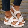 thumbnail image 1 of THDHVS Flat Sandals for Women,Womens Sandals,Athletic Hiking Sandals with Handmade Straps White 9.5, 1 of 6